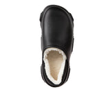 Foamwalk Mens EVA Faux Fur Lined Clogs 167cf8d2e8699f Black 10