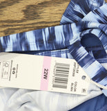 Anne Cole Ikat Tie-Dye Ring Plunge Tankini Swim Top 25PT26368 Blue 22W