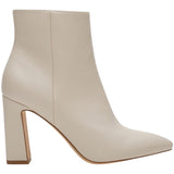 Madden Girl Bonnie Block Heel Pointed Toe Booties BONN01J1 Ivory Off White 9.5
