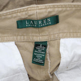 Lauren Ralph Lauren Womens Stretch Khaki Snap Front Pants 166a89cffc9290 Brown 2