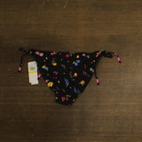 Salt + Cove Juniors Floral Side-Tie Bikini Bottom Swim SC25087B Black Multi M