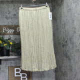DKNY Womens Crushed Crease Woven Midi Skirt P5DNSB53 Pale Moss Brown Green M