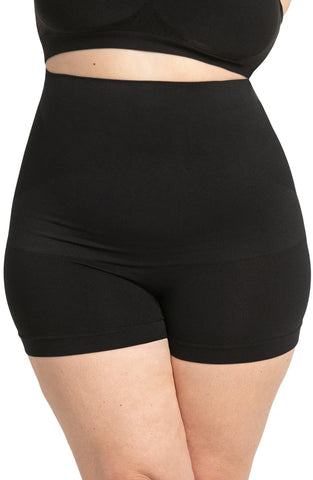 Shapermint Womens High Waist Shaper Boyshorts 18437 Black M