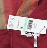 DKNY Womens Abstract V-Neck Belted Dress Midi Brush Stroke Brown Multi 8