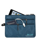 Travelon Seat Pack Organizer Zipper Travel Pouch 43511-383 Teal Blue One Size