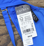 Lauren Ralph Lauren Club Solid Macrame Ring Top Swim Bikini Electric Blue 10