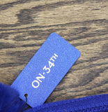 On 34th Womens Gift Boxed Rib-Knit Pom Pom Rolled Beanie MO1542501 Royal Blue