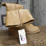 Universal Thread Mai Boots Block Heel Faux Leather 94568924 Tan Brown 5M
