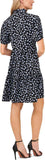 Cece Womens Short Sleeve V-Neck Babydoll Dress 7022912