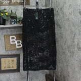 Wild Fable Womens Mid-Rise Sequin Lace Midi Skirt 91904755 Black M