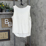 DG2 Womens Embroidered Star Tank Top 678534 Ivory Multi 1X