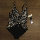 Magicsuit Saki Soft Cup Adjustable Strap One Piece Swimsuit Black / White 16