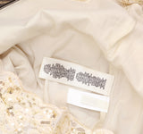 Eliza J Womens Sequin-Lace Puff-Shoulder Dress EJ4M3436 Ivory Off White 6