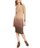 Inc International Concepts Womens Knit Ombre Sweater Dress Brown Multi M