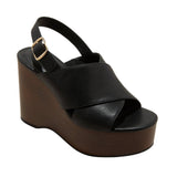 Universal Thread Womens Naomi Wood Wedge Heels 92609512 Black Multi 7M