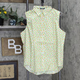 Lands' End Womens Sleeveless Patterned Button Up Shirt 485088-Sample