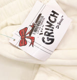 The Grinch Holiday Graphic Jogger Pajama Pants with Drawstring Cream Off White M