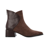 Journee Collection Womens Comfort Foam Consuello Booties Faux Suede Brown 8W