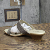 Karen Scott Womens Glitter Shiny Eanna Sandals EANNA Silver Grey / Gold 10M