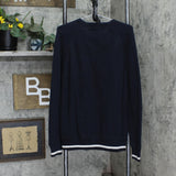 American Eagle Outfitters Mens Cotton Knit Pullover Sweater Navy Blue L