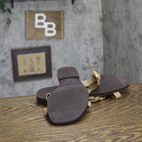 Universal Thread Sandals Faux Suede Strappy Slide with Buckles Taupe Brown 10M
