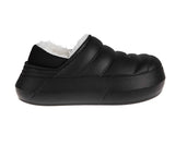 Foamwalk Boys Puffy Fur Lined Clogs 431193 Black 2-3