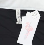 Mimi Flamingo Layered Solids Brooke High Waist Swim Bottom Black / White 12