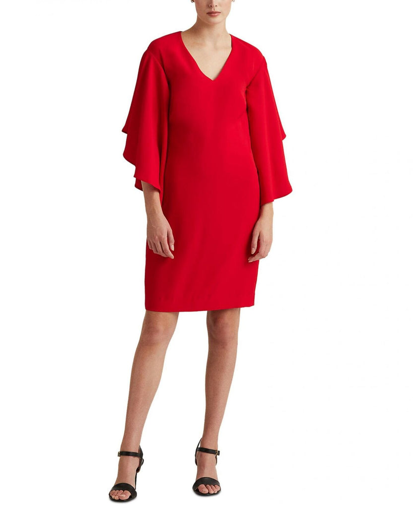 Lauren Ralph Lauren Womens Ruffle-Sleeve Cocktail Dress 253855211002 –  Biggybargains