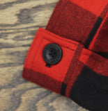 Woolrich X TGT Buffalo Check Flannel Melton Jacket 94611610 Black / Red S