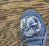 Stuart Weitzman Womens Belize 50 Sandal Pump Heeled SI662 Washed Blue 7.5B