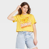 Sunkist Women's Short Sleeve Graphic Cropped T-Shirt 84901510