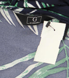 G By Giuliana Womens Belted Cropped Knit Jumpsuit 695571 Navy Palm XL