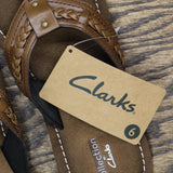 Clarks Women's Fenner Nerice Flip Flop Sandal 26125111 Honey Synthetic Brown 6M