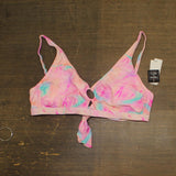 Salt + Cove Womens Plus Size Tie-Dyed Bikini Top CWP22158T Wave Pink Multi 2X