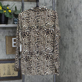 Inc International Concepts Men's Cheetah-Print Satin Pajama Shirt Animal Print M