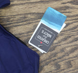 Swim Solutions Womens High-Low Tankini Top Swim Bikini 806843 Navy Blue 14