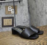 Stuart Weitzman Womens Cayman 35 Block Heel Slides SE013 Black 9B