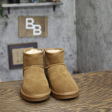 Bearpaw Demi Suede Faux Fur Winter Slip-On Booties for Girls Hickory Brown 13