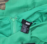 DKNY Womens Woven Tie Double Ruffle-Collar Dress Green 4