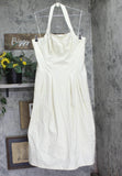 A New Day Womens Midi Woven Halter Dress 94439753 Cream Off White XL