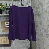 Banana Republic Womens Long Sleeve Knit Shirt Top 1797427 Purple XL