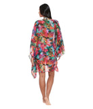 Lauren Ralph Lauren Printed Tunic Cover Up Woven Jungle Paradise Pink Multi S/M