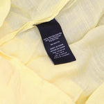 Zac & Rachel Womens Flutter Sleeve Square Neck Blouse Lemon Meringue Yellow L