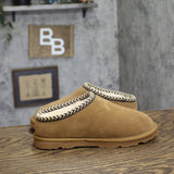 Bearpaw Slip-On Wool Lined Water-Repellent Suede Slippers Hickory Brown 5