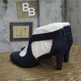 Lifestride Womens Giovanna 2 Open Side Pumps Heels 4530520_9_5_M Navy Blue 9.5M