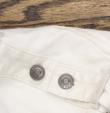 Woolrich X TGT Western Button Down Cotton Denim Jumpsuit Cream Off White 12