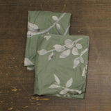 Fairfield Square LOT OF 2 Microfiber Pillowcases Green Floral Standard