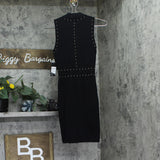 Guess Womens Sleeveless Studded Veronika Sweater Dress D4BK01Z1090 Jet Black XS