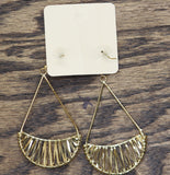 Melody Womens Fashion Dangly Boho Sunburst Teardrop Earrings Gold Yellow 3.50"