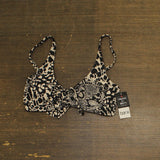 Bar III Womens Printed Lace-up Sweetheart Bikini Top MBPM25145 Black Multi S